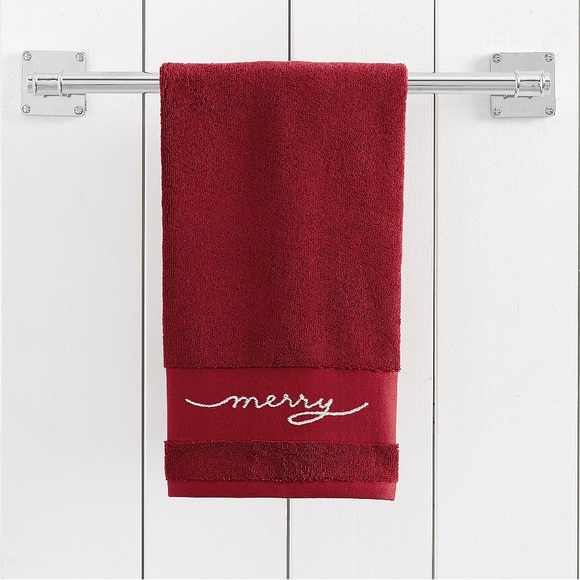 Pottery Barn Holiday New Pottery Barn Merry Christmas Hand Towels